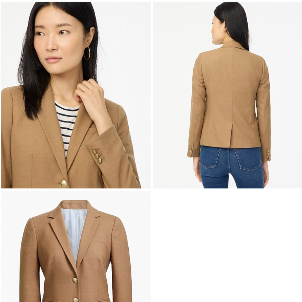 NWT JCrew Factory Petite original schoolboy blazer (Camel) (2P)